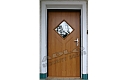 ADLO - Bezpečnostné dvere TEJEN M4, presklené P450, povrch Sprela, do exteriéru