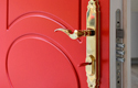 ADLO - Bezpečnostné dvere ADUO, Profilové F153, Color, bezpečnostné kovanie R4 ozdobné Titan lesklý