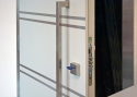ADLO - Bezpečnostné Termo dvere ADUO, atyp design Lištové, lišty ploché Anticoro, zvislé madlo