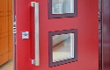 ADLO - Bezpečnostné dvere Arden, Presklené P554, Termo Exteriér, pancierové Termo trojsklo, povrch Color