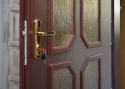 ADLO - Bezpečnostné dvere Teduo, Termo Exteriérové s TERMO trojsklom, Presklené P421, povrch dverí Geta 603