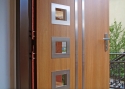 ADLO - Bezpečnostné Termo dvere ADUO, presklené P552, nerez lišty, povrch Geta 793