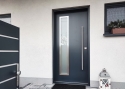 ADLO - Exteriérové dvere Teduo, rad Termo, presklené P370 atyp, povrch N85GME, madlo zvidlé oblé 1200