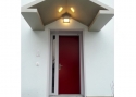 ADLO - Exteriérové Termo dvere ZENIT, hladké so svetlíkom, výška 230cm, hĺbka zárubne 10+54cm
