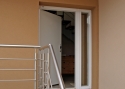 ADLO - Exteriérové Termo dvere TESIM, hladké so svetlíkom, sklo Stopsol Bronz, povrch dverí biele G242