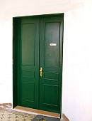 ADLO dvojkrídlové<br> bezpečnostné dvere ARDEN, <br>lištový dizajn, povrch Color,<br> rozmer dverí 140/220cm